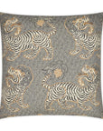 Kathmandu Onyx Novelty Tan Taupe Grey Large Throw Pillow With Insert - Uptown Sebastian