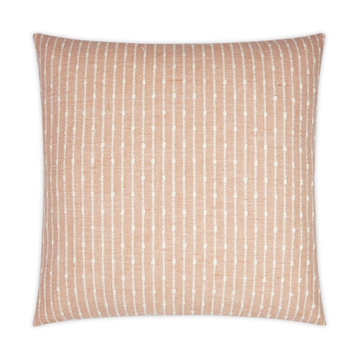 Kemp Blush Stripes Blush Large Throw Pillow With Insert - Uptown Sebastian