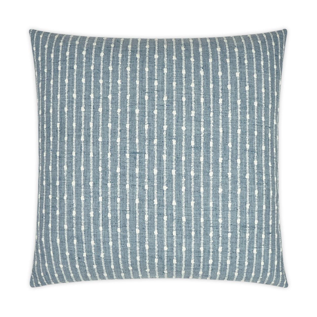 Kemp Denim Stripes Global Blue Large Throw Pillow With Insert - Uptown Sebastian