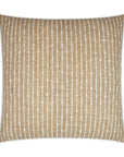 Kemp Harvest Stripes Global Tan Taupe Large Throw Pillow With Insert - Uptown Sebastian