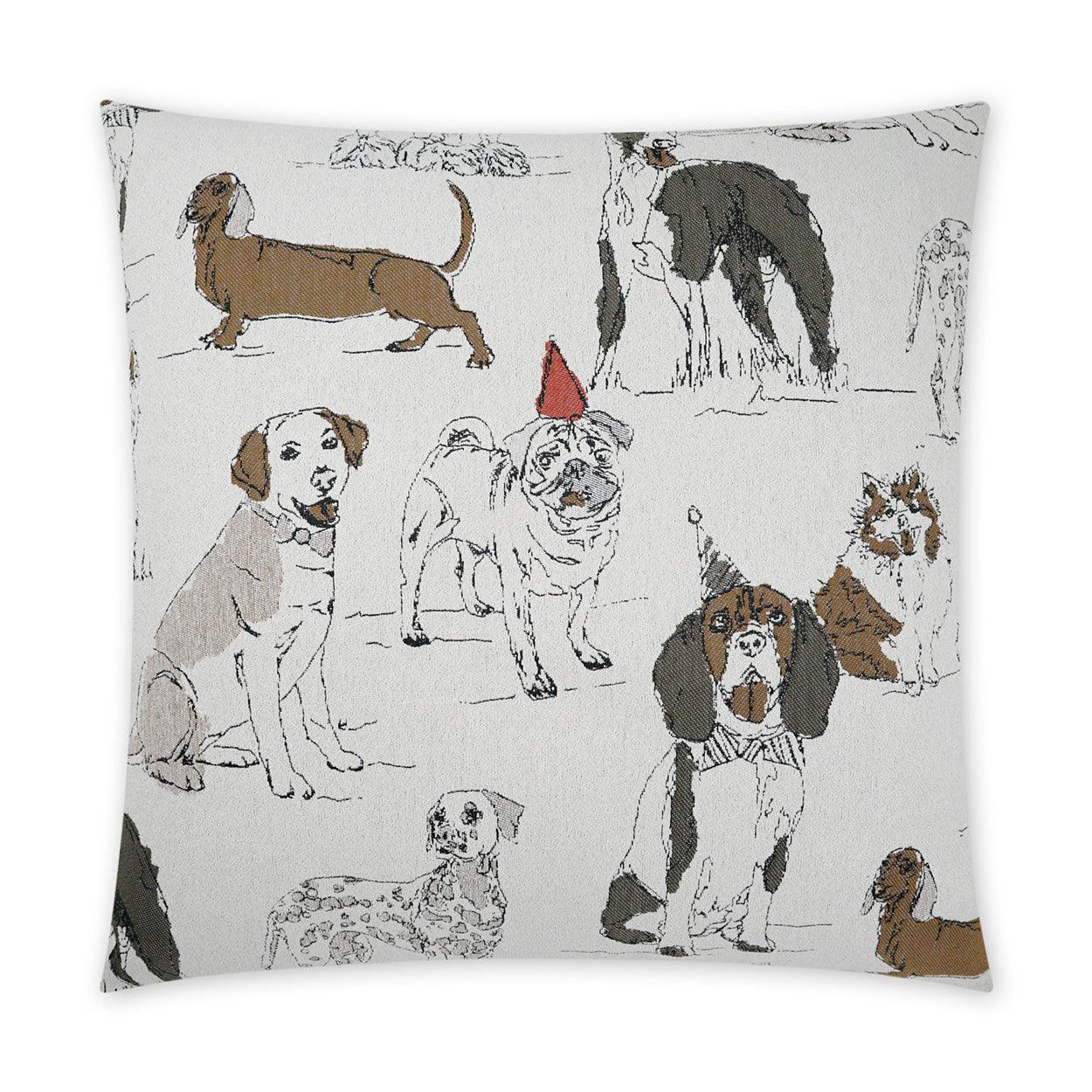 Kennel Club Animal Ivory Large Throw Pillow With Insert - Uptown Sebastian