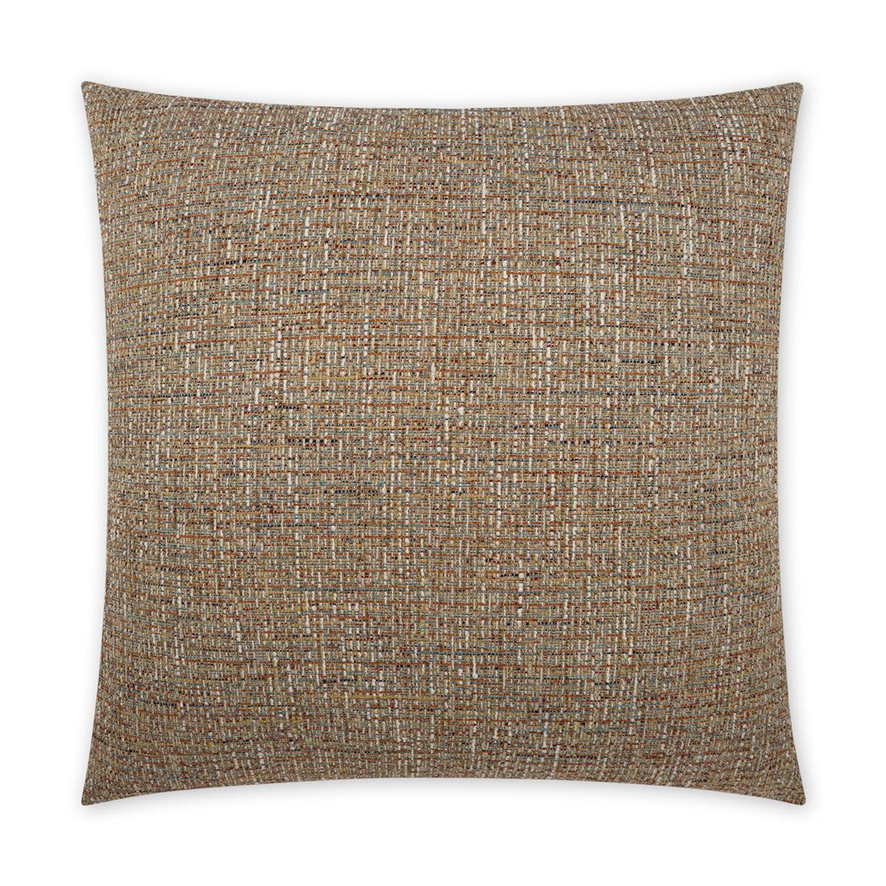 Kensington Textured Solid Tan Taupe Large Throw Pillow With Insert - Uptown Sebastian