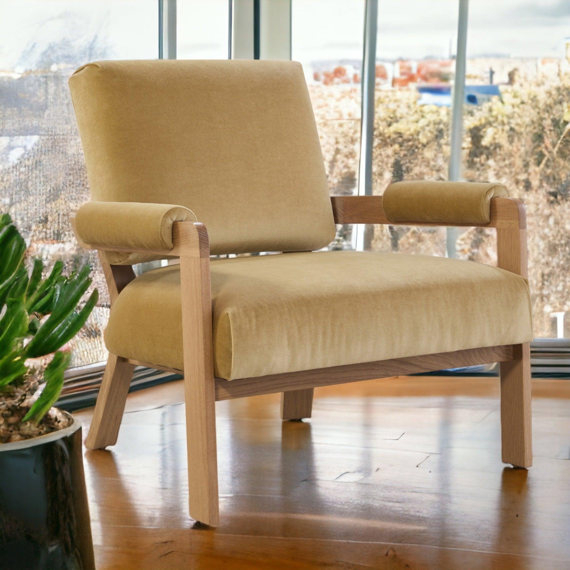 Kervella Stain Resistant Velvet Accent Chair - Uptown Sebastian