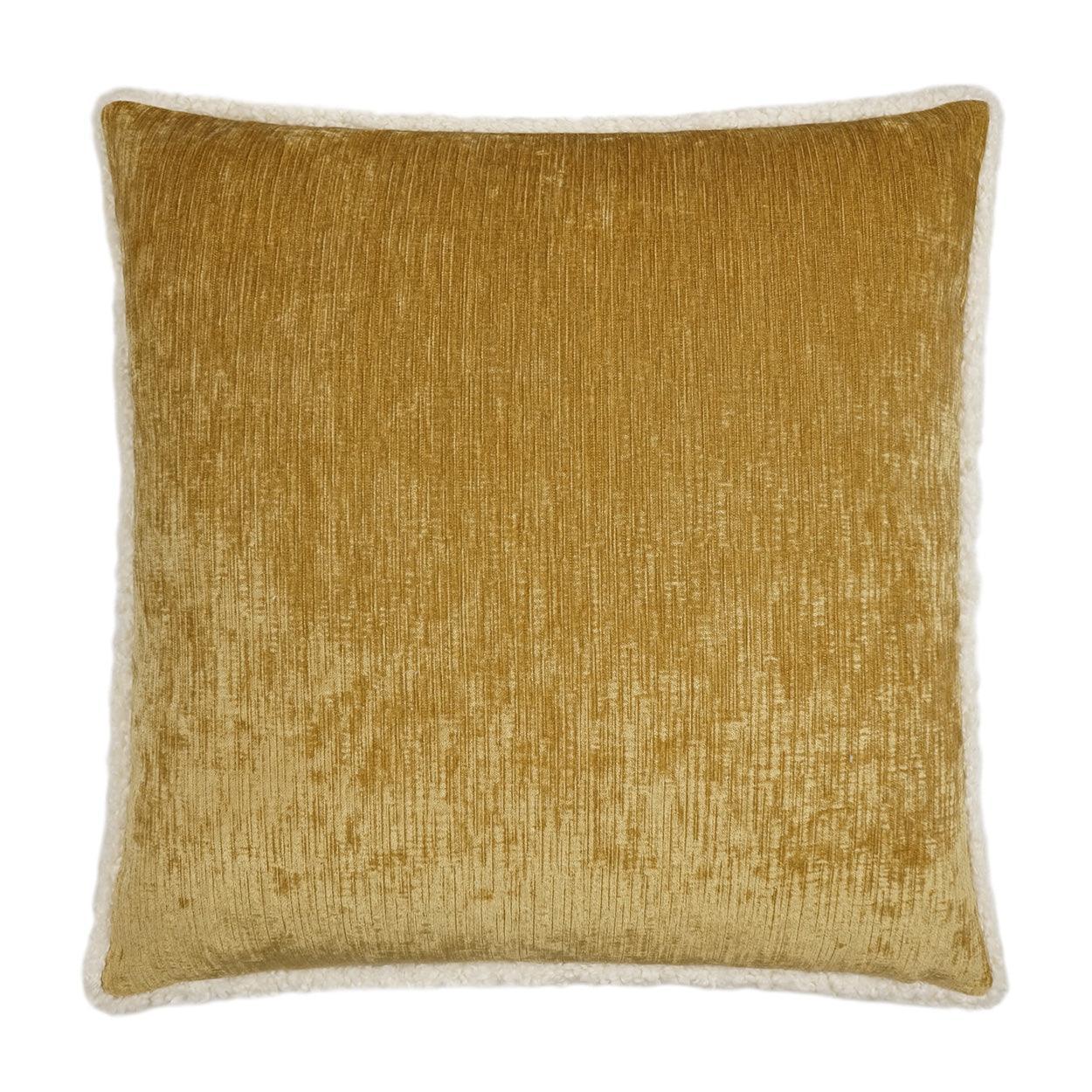 Kinney Gold Transitional Solid Gold Large Throw Pillow With Insert - Uptown Sebastian