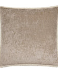 Kinney Putty Solid Tan Taupe Large Throw Pillow With Insert - Uptown Sebastian