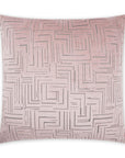 Klint Rose Geometric Blush Large Throw Pillow With Insert - Uptown Sebastian