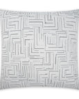 Klint Snow Geometric White Large Throw Pillow With Insert - Uptown Sebastian