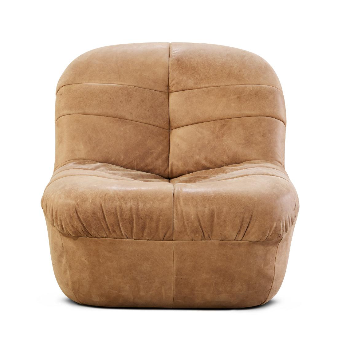 Large Comfortable Living Room Leather Chair - Uptown Sebastian