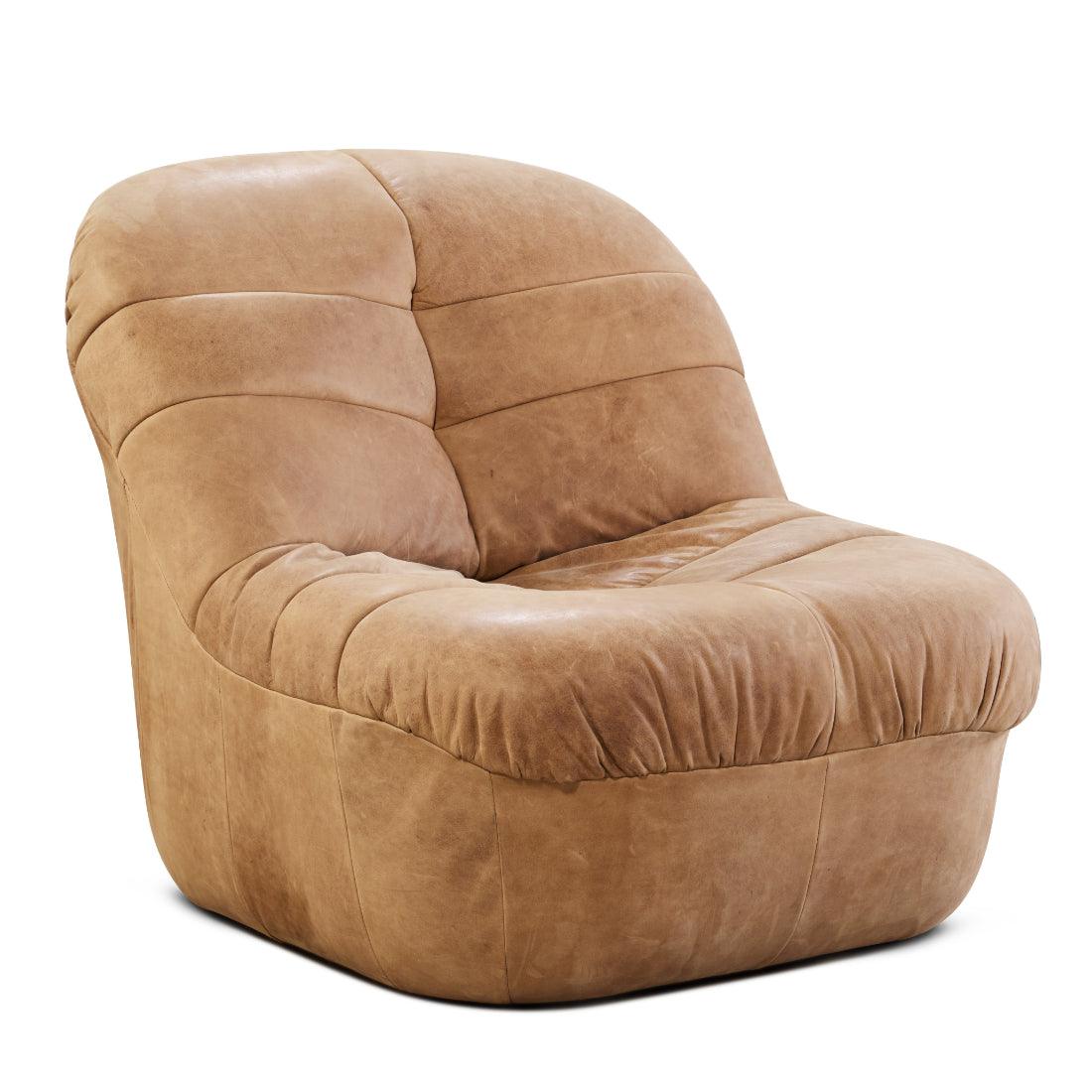 Large Comfortable Living Room Leather Chair - Uptown Sebastian