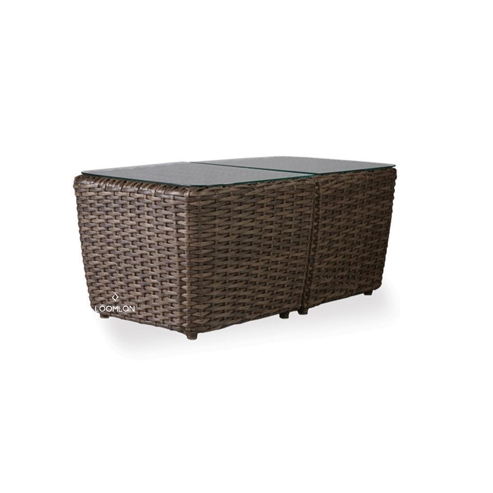 Largo 22&quot; Bunching Accent Table All Weather Wicker Furniture - Uptown Sebastian