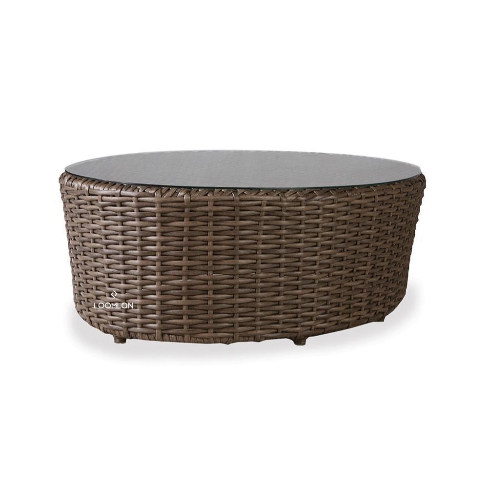 Largo 48" Oval Cocktail Table All Weather Wicker Furniture Lloyd Flanders - Uptown Sebastian