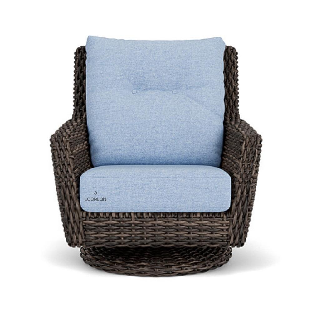 Largo High Back Swivel Rocker Lounge Chair All Weather Wicker - Uptown Sebastian