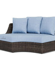 Largo Left Arm Curved Sofa Sectional All Weather Wicker Furniture - Uptown Sebastian