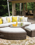 Largo Left Arm Curved Sofa Sectional All Weather Wicker Furniture - Uptown Sebastian