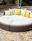 Largo Left Arm Curved Sofa Sectional All Weather Wicker Furniture - Uptown Sebastian