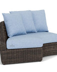 Largo Left Arm Curved Sofa Sectional All Weather Wicker Furniture - Uptown Sebastian