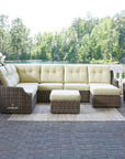 Largo Ottoman All Weather Wicker Furniture Made in USA Lloyd Flanders - Uptown Sebastian