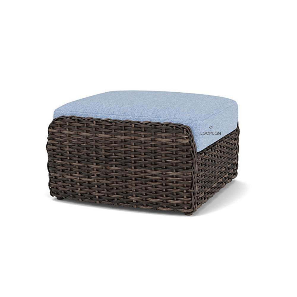 Largo Ottoman All Weather Wicker Furniture Made in USA Lloyd Flanders - Uptown Sebastian