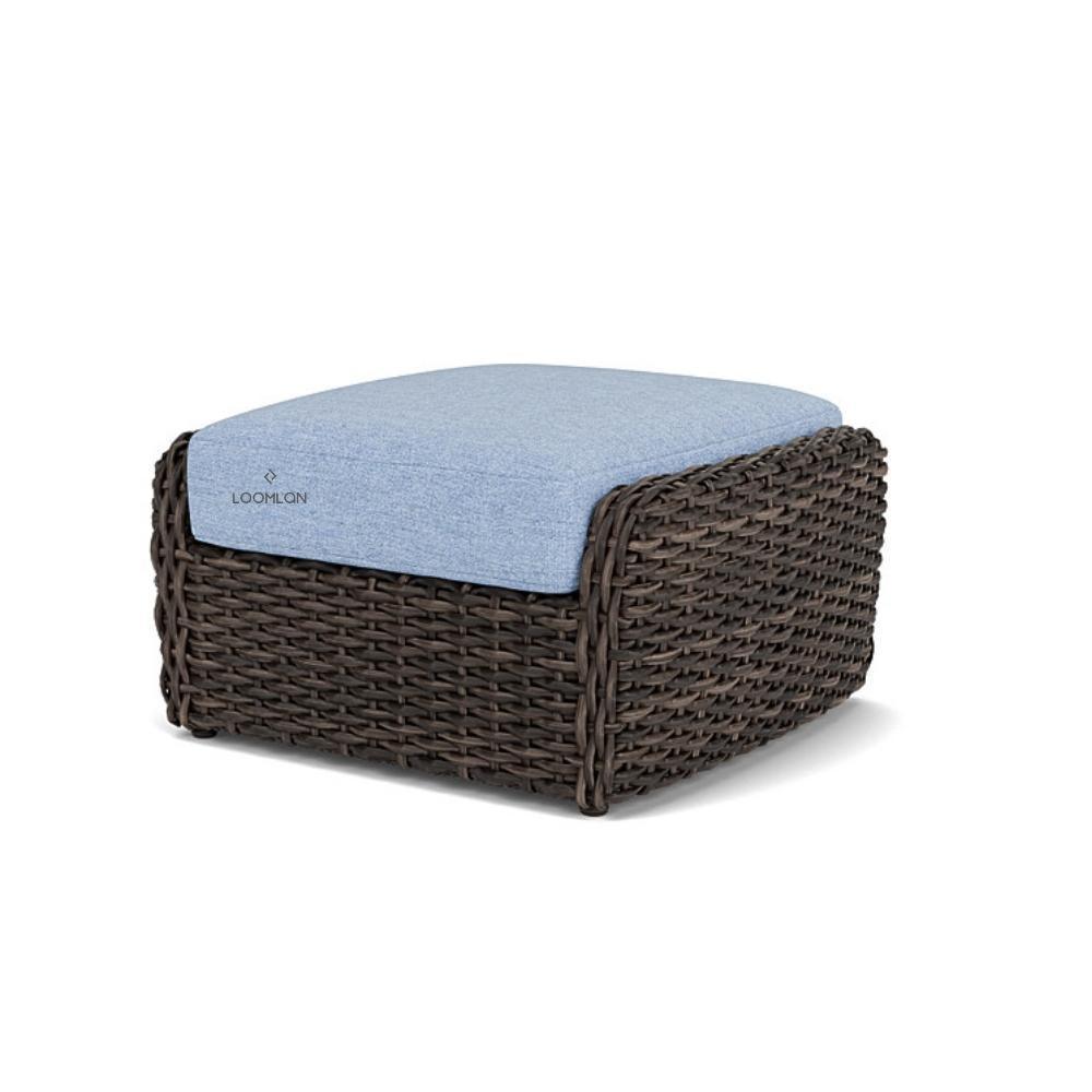 Largo Ottoman All Weather Wicker Furniture Made in USA Lloyd Flanders - Uptown Sebastian