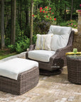 Largo Ottoman All Weather Wicker Furniture Made in USA Lloyd Flanders - Uptown Sebastian