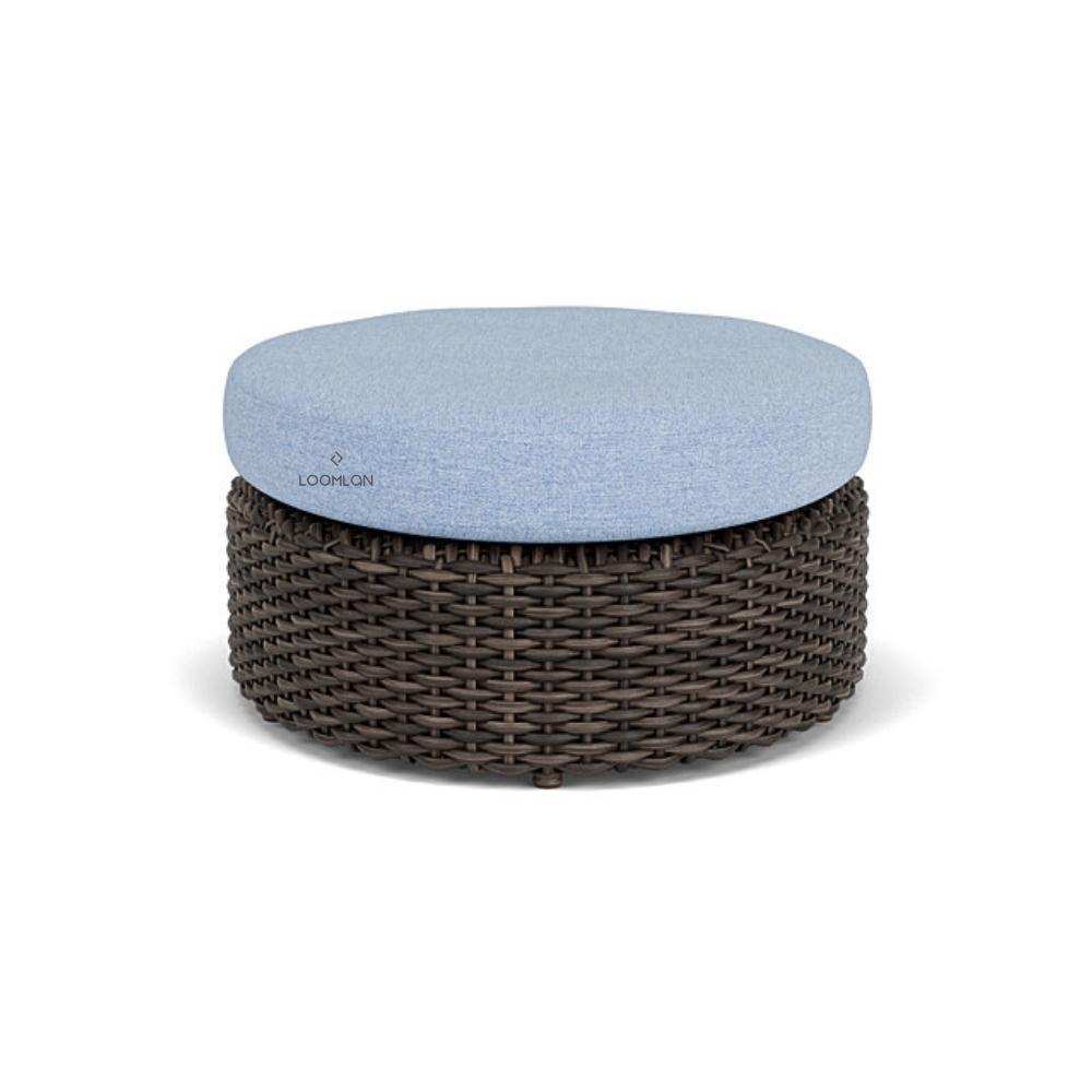 Largo Oval Ottoman All Weather Wicker Furniture Made in USA Lloyd Flanders - Uptown Sebastian