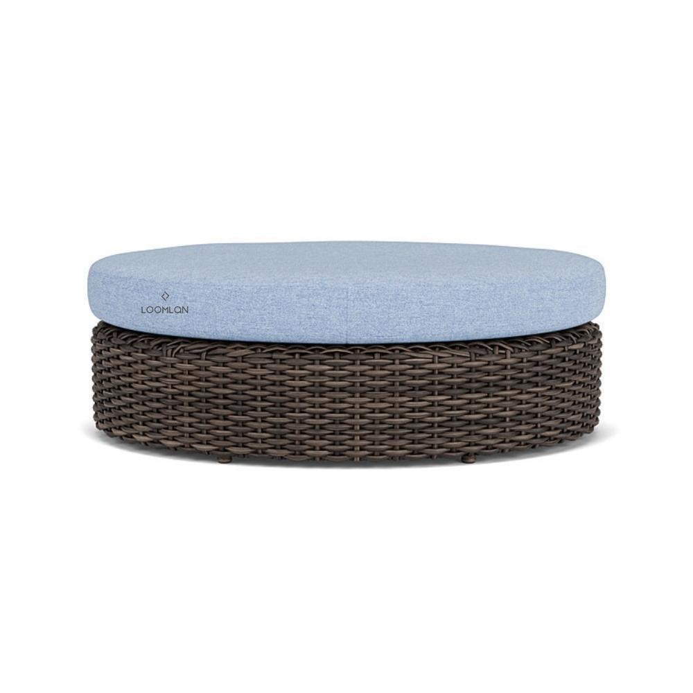 Largo Oval Ottoman All Weather Wicker Furniture Made in USA Lloyd Flanders - Uptown Sebastian