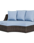 Largo Right Arm Curved Sofa Sectional All Weather Wicker Furniture - Uptown Sebastian