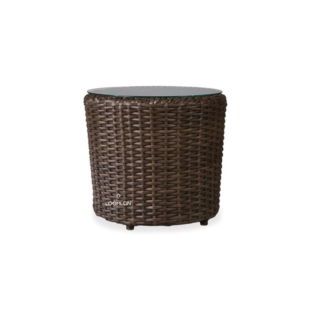 Largo Round End Table All Weather Wicker Furniture Lloyd Flanders - Uptown Sebastian