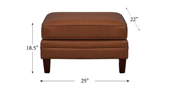 Leather Ottoman American Crafted Elegance Collection - Uptown Sebastian