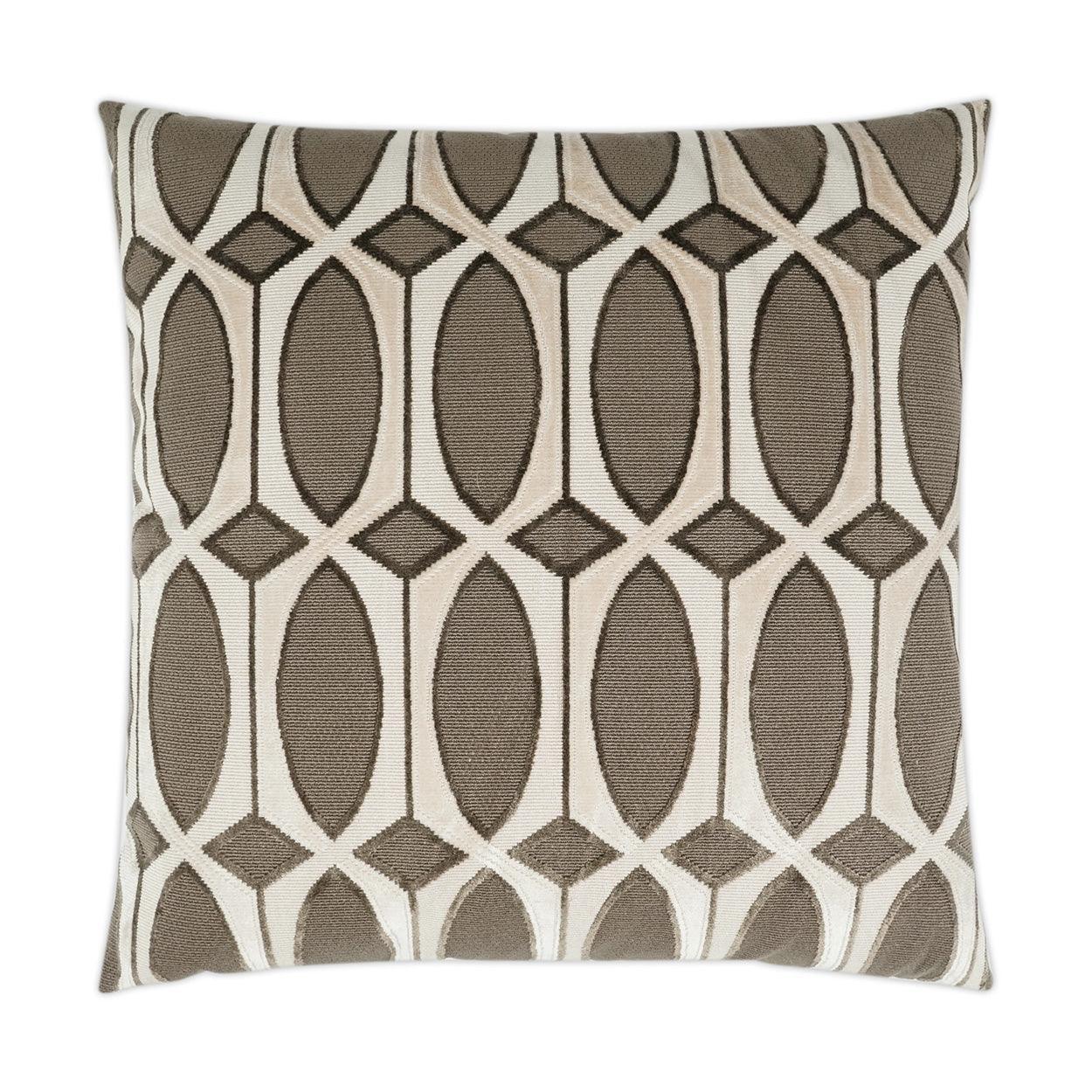 Leonardo Portabella Tan Taupe Large Throw Pillow With Insert - Uptown Sebastian