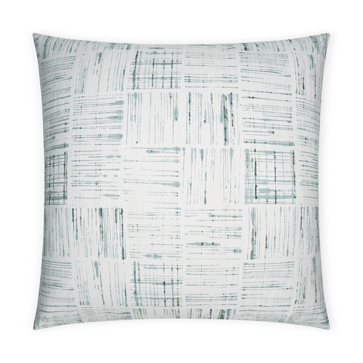 Line Up Aqua Abstract Mist Large Throw Pillow With Insert - Uptown Sebastian