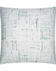 Line Up Aqua Abstract Mist Large Throw Pillow With Insert - Uptown Sebastian