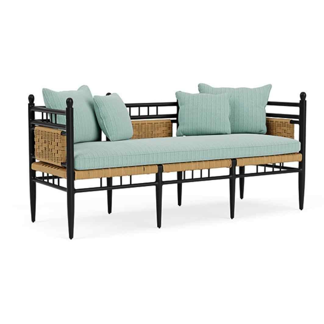 Low Country 3-Seat Garden Bench Premium Wicker Furniture Lloyd Flanders - Uptown Sebastian