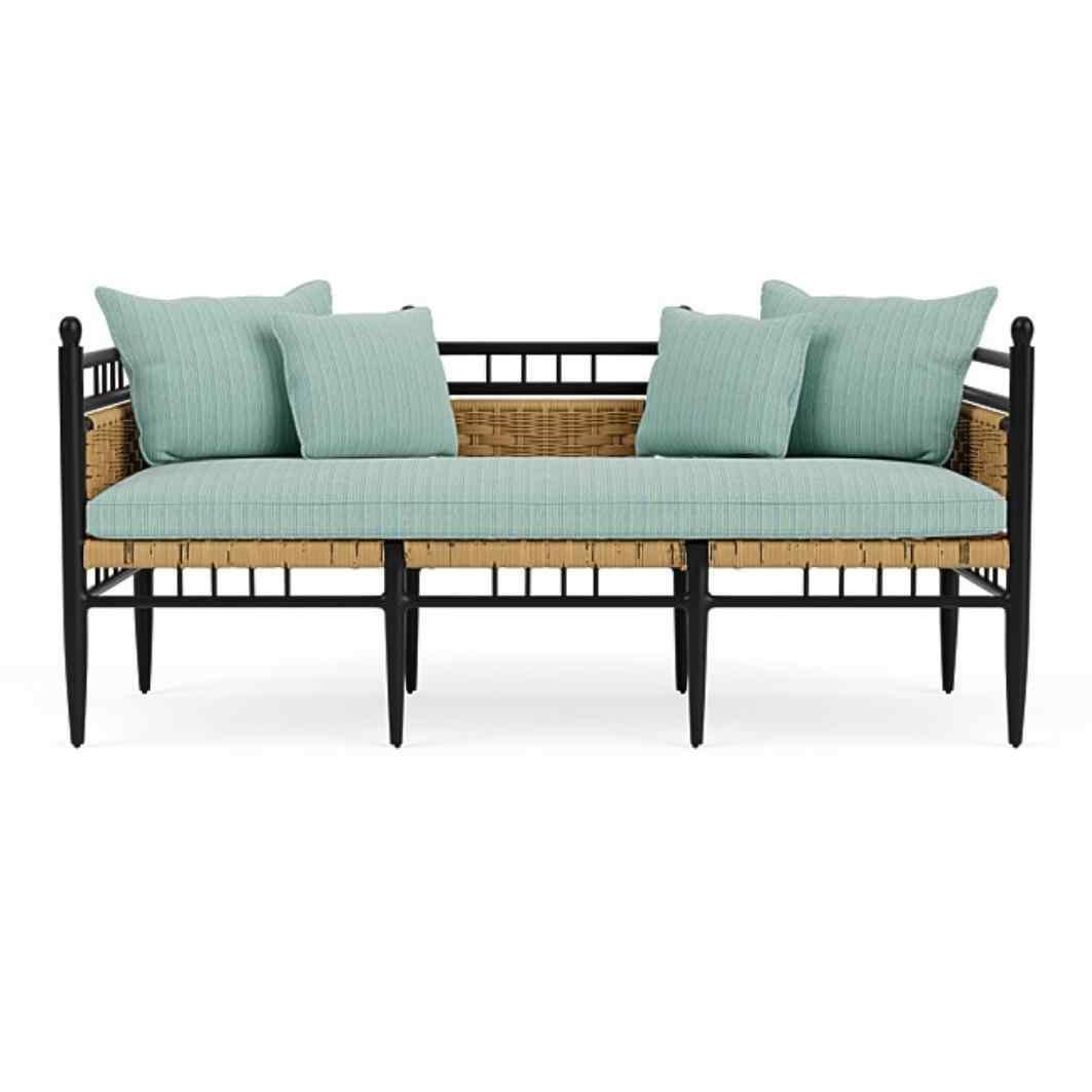 Low Country 3-Seat Garden Bench Premium Wicker Furniture Lloyd Flanders - Uptown Sebastian