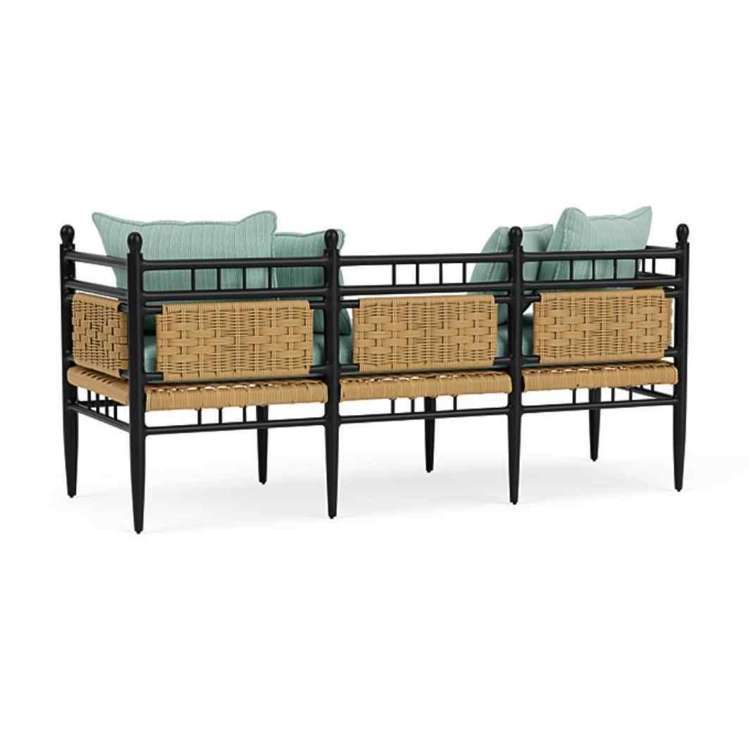 Low Country 3-Seat Garden Bench Premium Wicker Furniture Lloyd Flanders - Uptown Sebastian