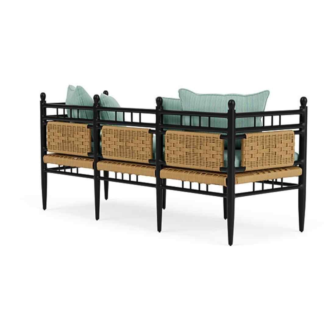 Low Country 3-Seat Garden Bench Premium Wicker Furniture Lloyd Flanders - Uptown Sebastian