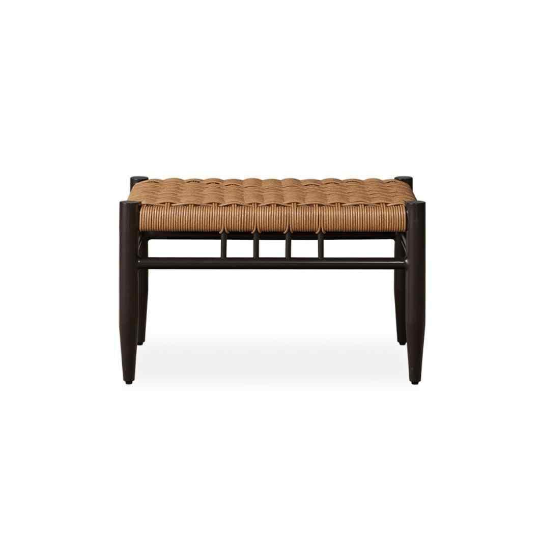 Low Country Cushionless Small Ottoman Premium Wicker Furniture - Uptown Sebastian