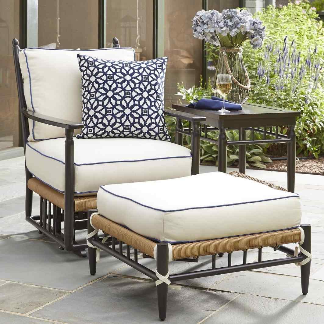 Low Country Outdoor Replacement Cushions For Glider Lounge Chair - Uptown Sebastian