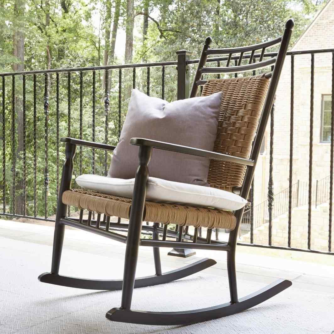 Low Country Porch Rocker Premium Wicker Furniture Lloyd Flanders - Uptown Sebastian