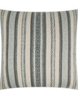 Macaroon Stripes Mist Grey Large Throw Pillow With Insert - Uptown Sebastian