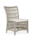 Mackinac All Weather Wicker Armless Dining Chair Sunbrella Cushions - Uptown Sebastian