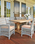 Mackinac All Weather Wicker Armless Dining Chair Sunbrella Cushions - Uptown Sebastian