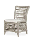 Mackinac All Weather Wicker Armless Dining Chair Sunbrella Cushions - Uptown Sebastian