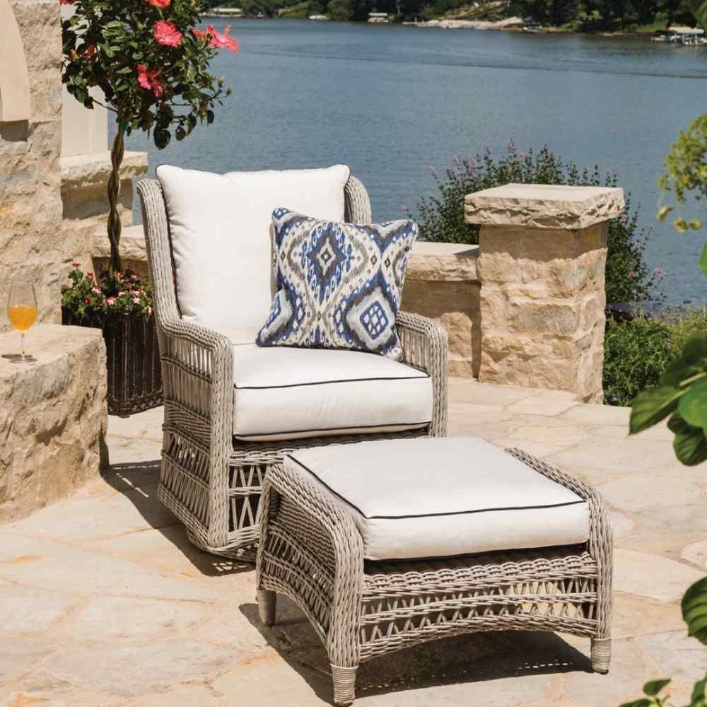 Mackinac Patio Furniture Wicker Outdoor Patio Lounge Chair Lloyd Flanders - Uptown Sebastian