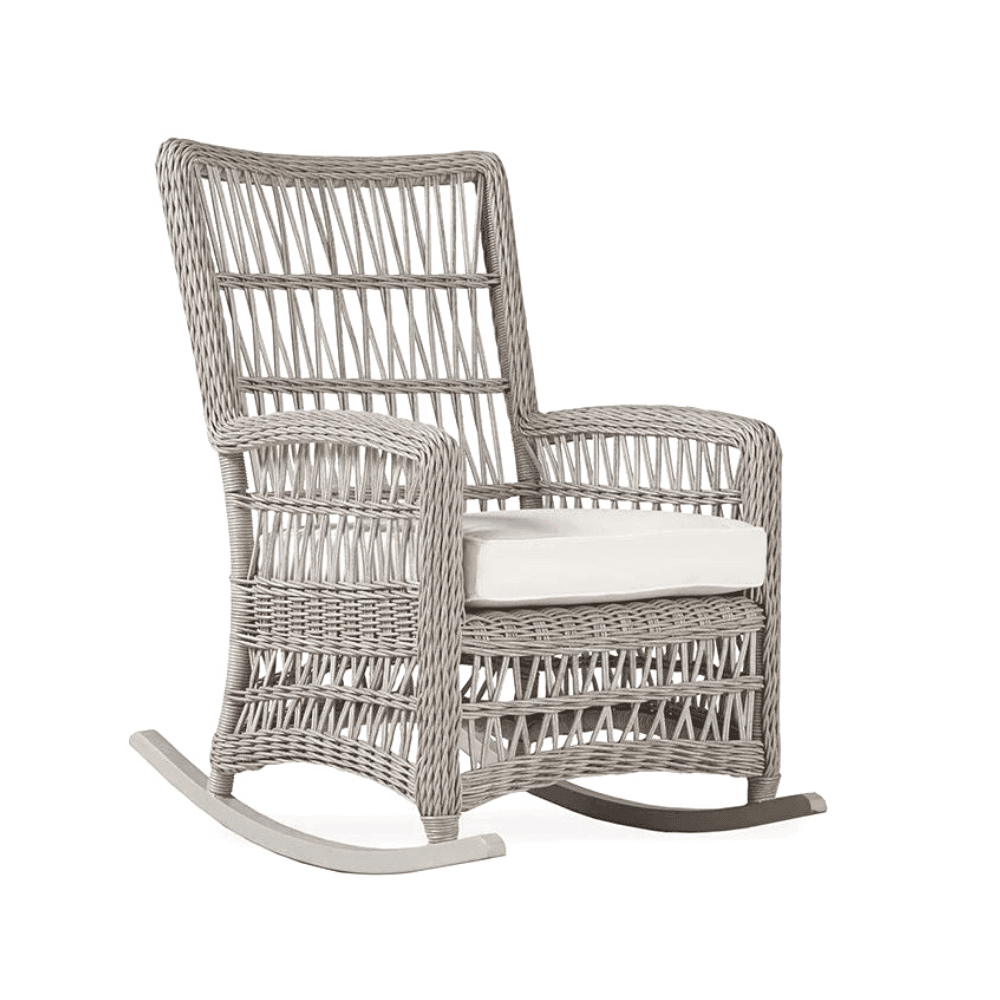 Mackinac Patio Furniture Wicker Outdoor Porch Rocker High Back - Uptown Sebastian