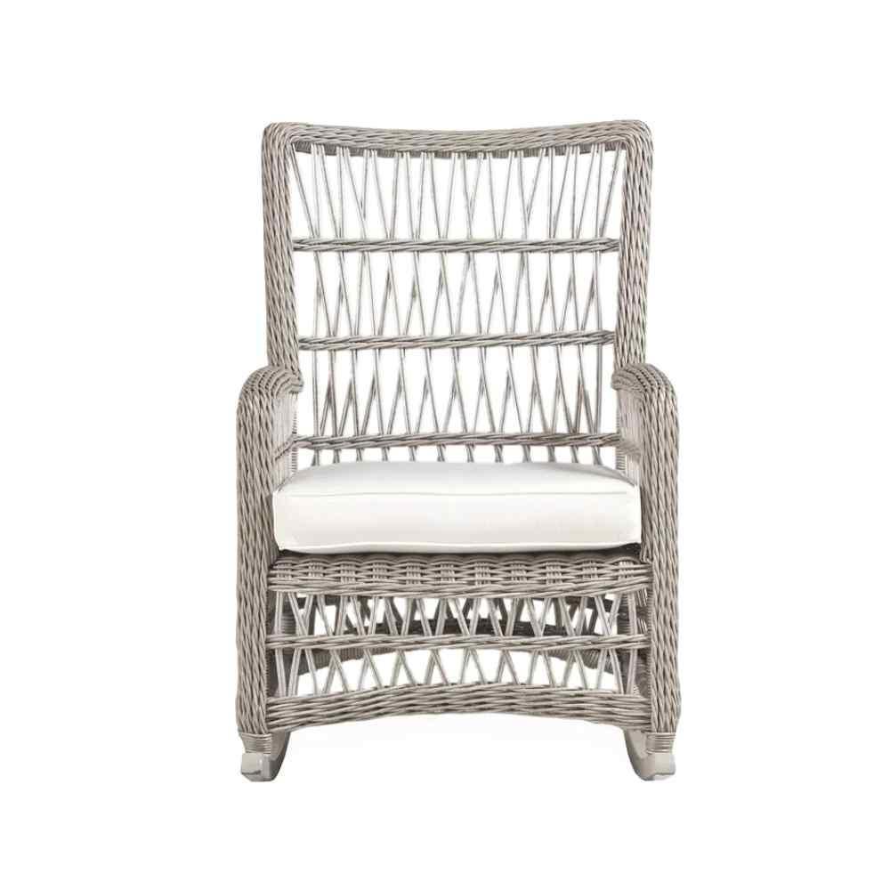 Mackinac Patio Furniture Wicker Outdoor Porch Rocker High Back - Uptown Sebastian