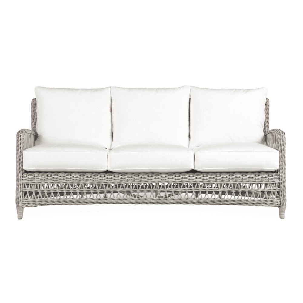 Mackinac Wicker Outdoor All Weather Wicker Sofa With Cushions - Uptown Sebastian