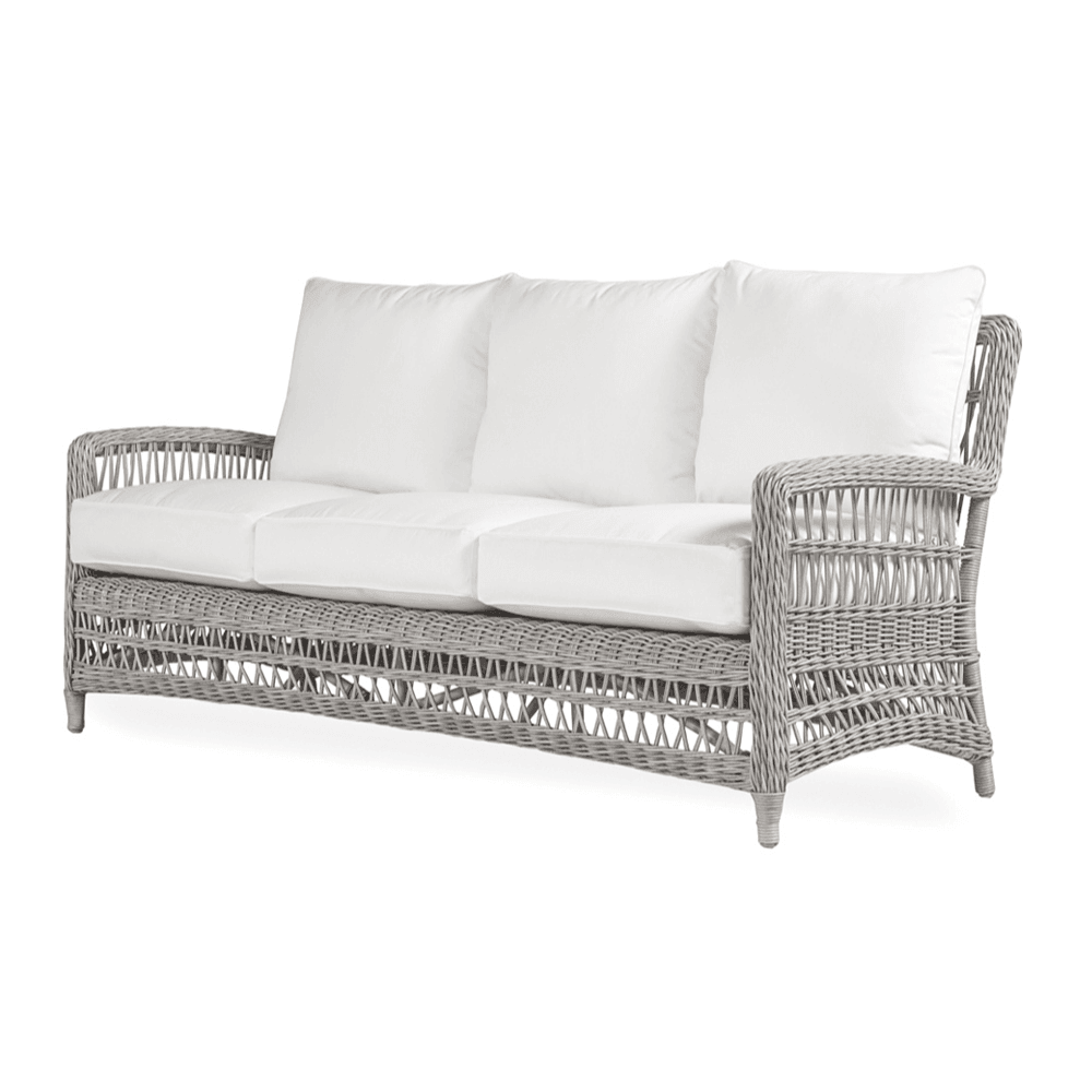 Mackinac Wicker Outdoor All Weather Wicker Sofa With Cushions - Uptown Sebastian