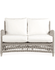 Mackinac Wicker Outdoor Wicker Loveseat With Cushions Lloyd Flanders - Uptown Sebastian