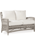 Mackinac Wicker Outdoor Wicker Loveseat With Cushions Lloyd Flanders - Uptown Sebastian